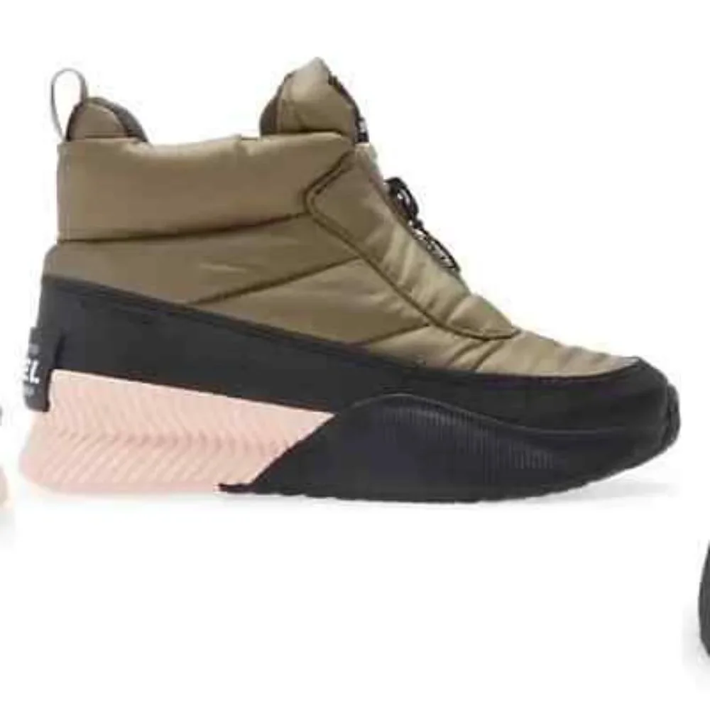 SOREL Out N About Puffy Zip Boots Booties Khaki 9 NWT - Picture 3 of 11